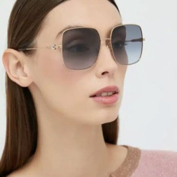 Jimmy Choo LILI/S 02M2 9O Square Sunglasses - Gold/Grey Gradient - Picture 3 of 10
